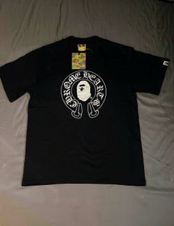 Bape x chrome hearts black tee