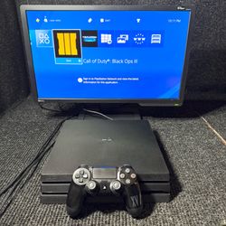 Ps4 Pro 1TB Console with Controller and Cables