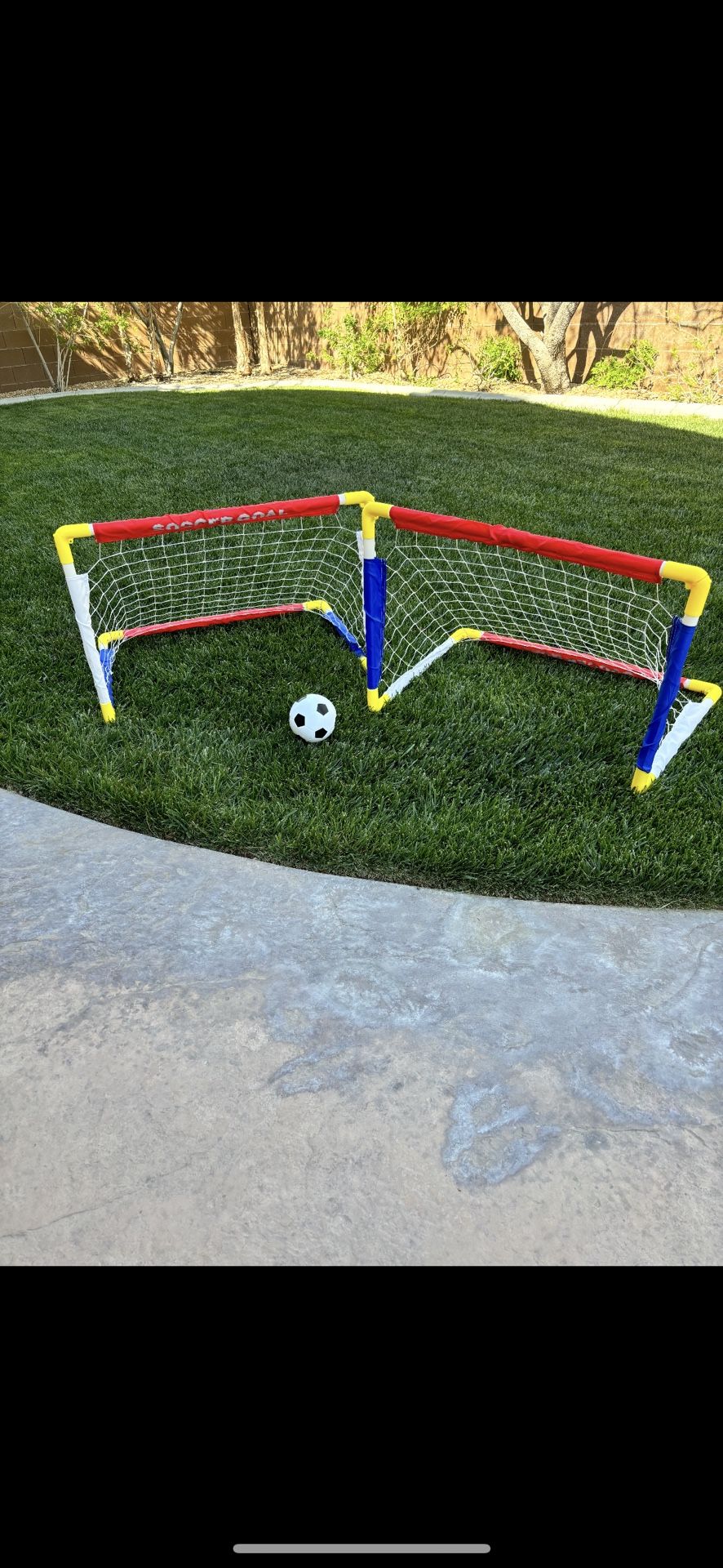 Toy Soccer Ball and Goals 