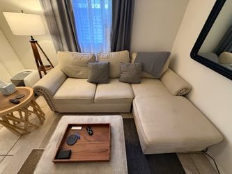 2-piece Sectional with Pop Up Sleeper and Chaise