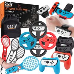 Orzly Sports Family Party Pack Accessories Bundle Designed for Nintendo Switch