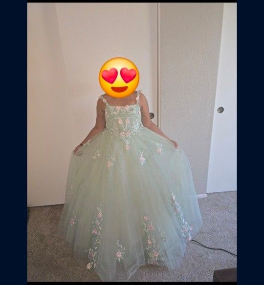 Green Mini Quinceanera Dress