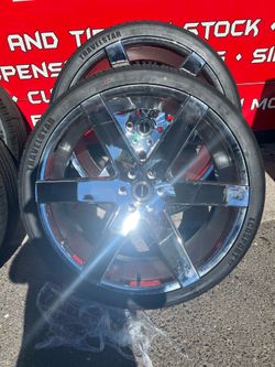 Set of new wheels 26x10 strada 6 lug Chevy GMC tire 305/30/26