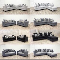 NEW SECTIONAL SOFA AND LOVESEAT WITH FREE DELIVERY 