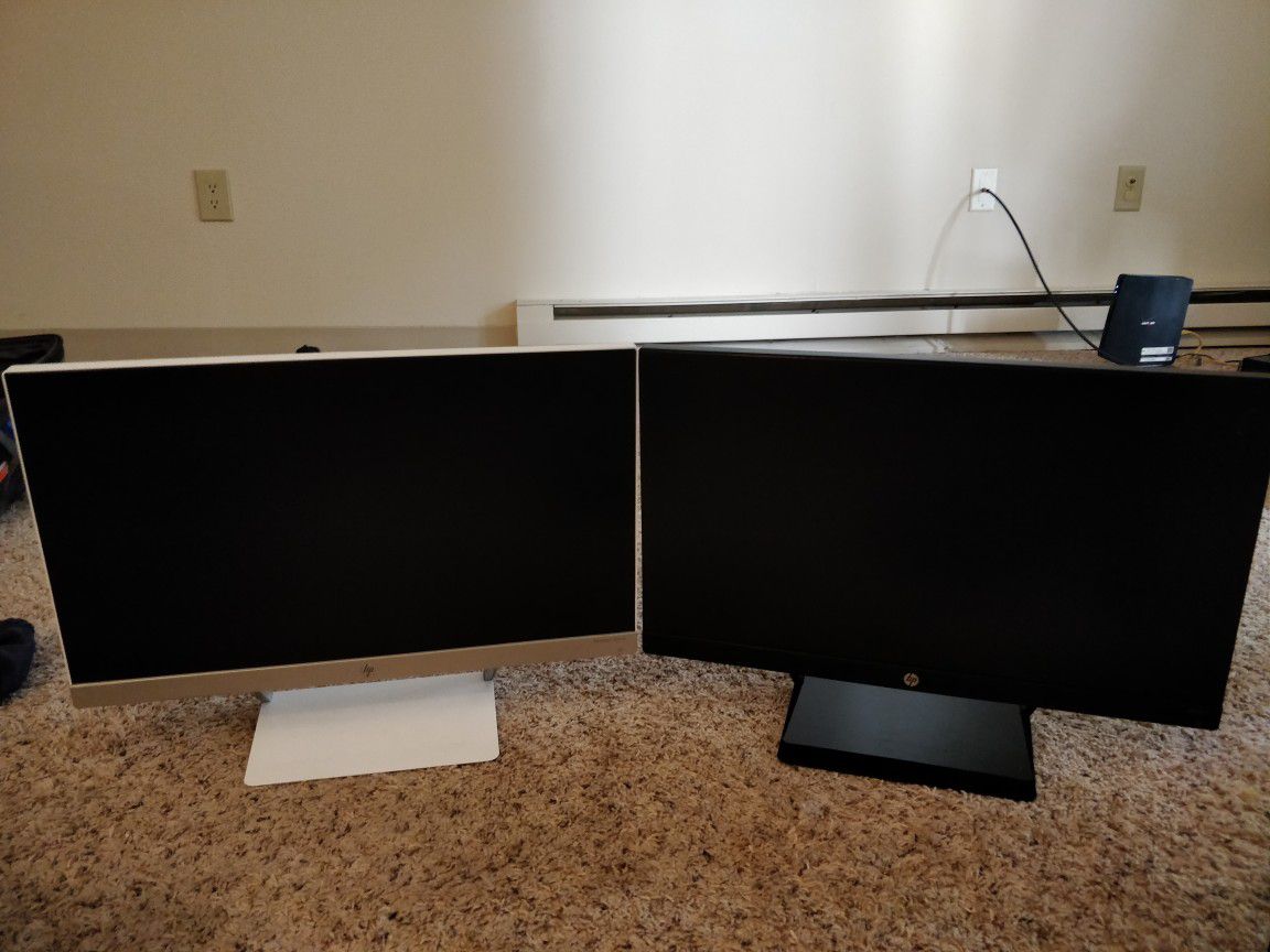 HP two 21 inch LED HD monitor