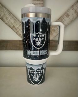 Las Vegas Raiders Football 40oz Tumbler