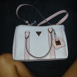 Guess Grimball Monohram Print Satchel Bag 