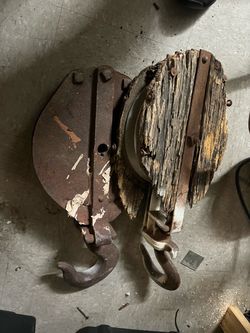 large antique pulley $50 both