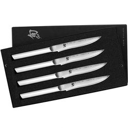 Kai Set of 4 Shun Steel steak knives in box