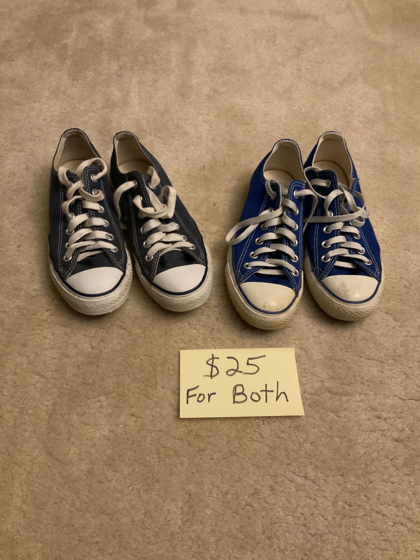 Two Pairs Converse All Star Shoes Size 5 Mens, 7 Womens $20