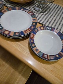 11pc Vintage Certified International "Rise & Shine" Dinnerware Set