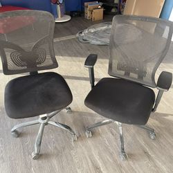 Two Mesh Office Chairs