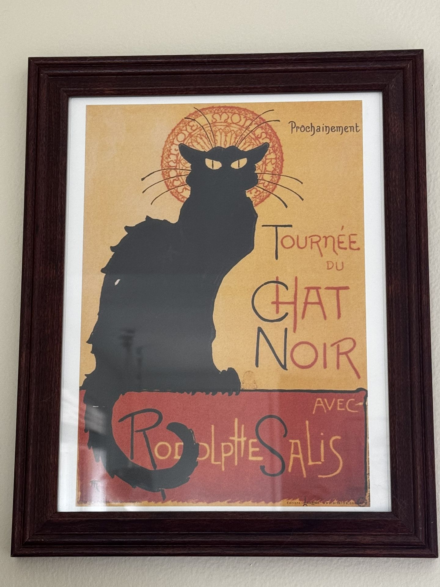 Framed Le Chat Noir Vintage Poster