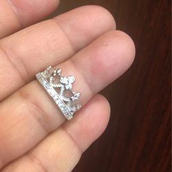 Sterling silver crown ring