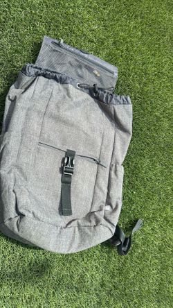 Gray back pack with laptop compartment