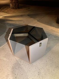 Lane Chest Glass Table