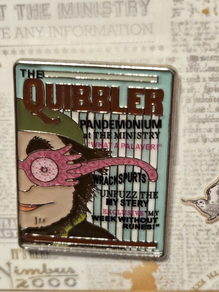 Harry Potter Quibbler Front Cover Enamel Metal Pin