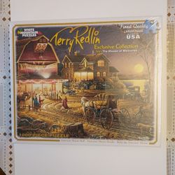 Harvest Moon Ball" by Terry Redlin White Mountain Puzzle 1000 Piece Puzzle NEW