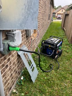 Generator inlet plugs .lights , breaker panels,