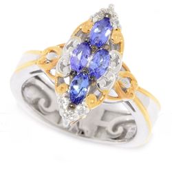 Genuine Tanzanite sterling silver ring