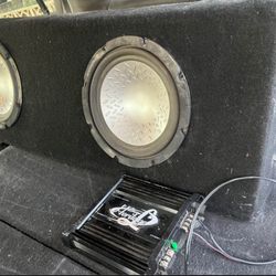 ($170 Firm) 2/12s Pioneer / 1000 watt amp / single cab sub box