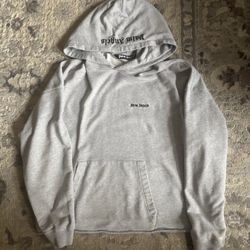 Palm Angels Embroidered Logo Hoodie – Melange Grey