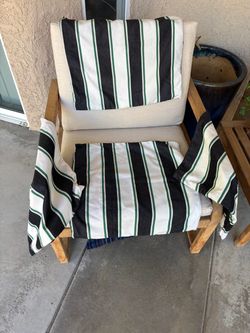 Outdoor Sunbrella Patio Striped Cushions