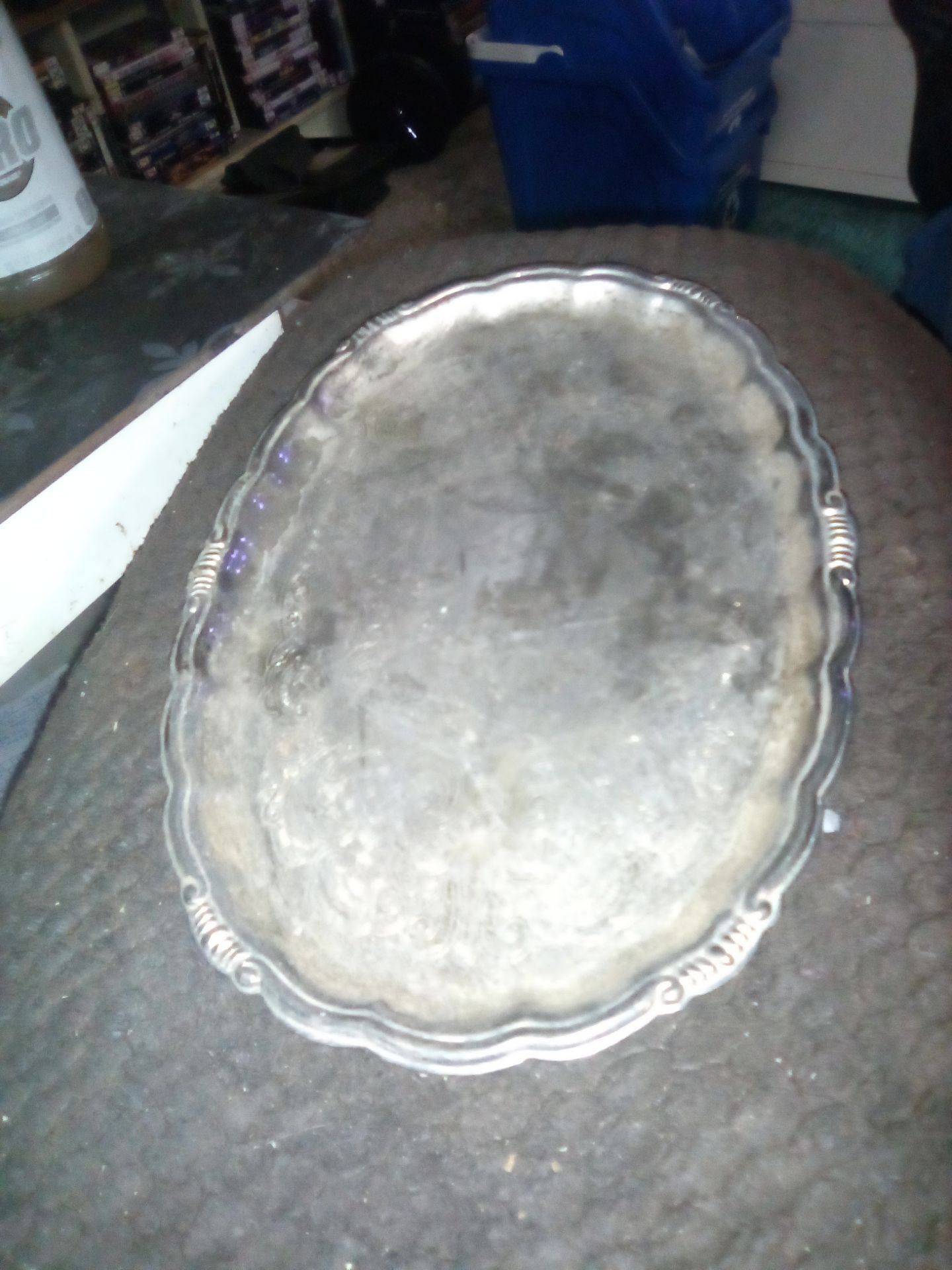 9" copper serving tray