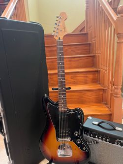 Fender Blacktop Jazzmaster HS W/ Hardshell Case, Fender Amp