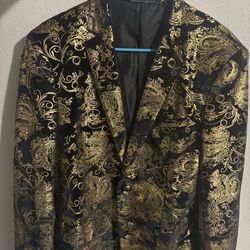 Gold And Black Jacket Coat Men
