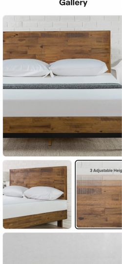 Queen wood bed frame