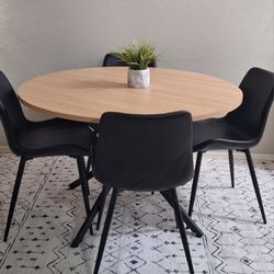 47 Inch Round Dining Table And 4 Chairs