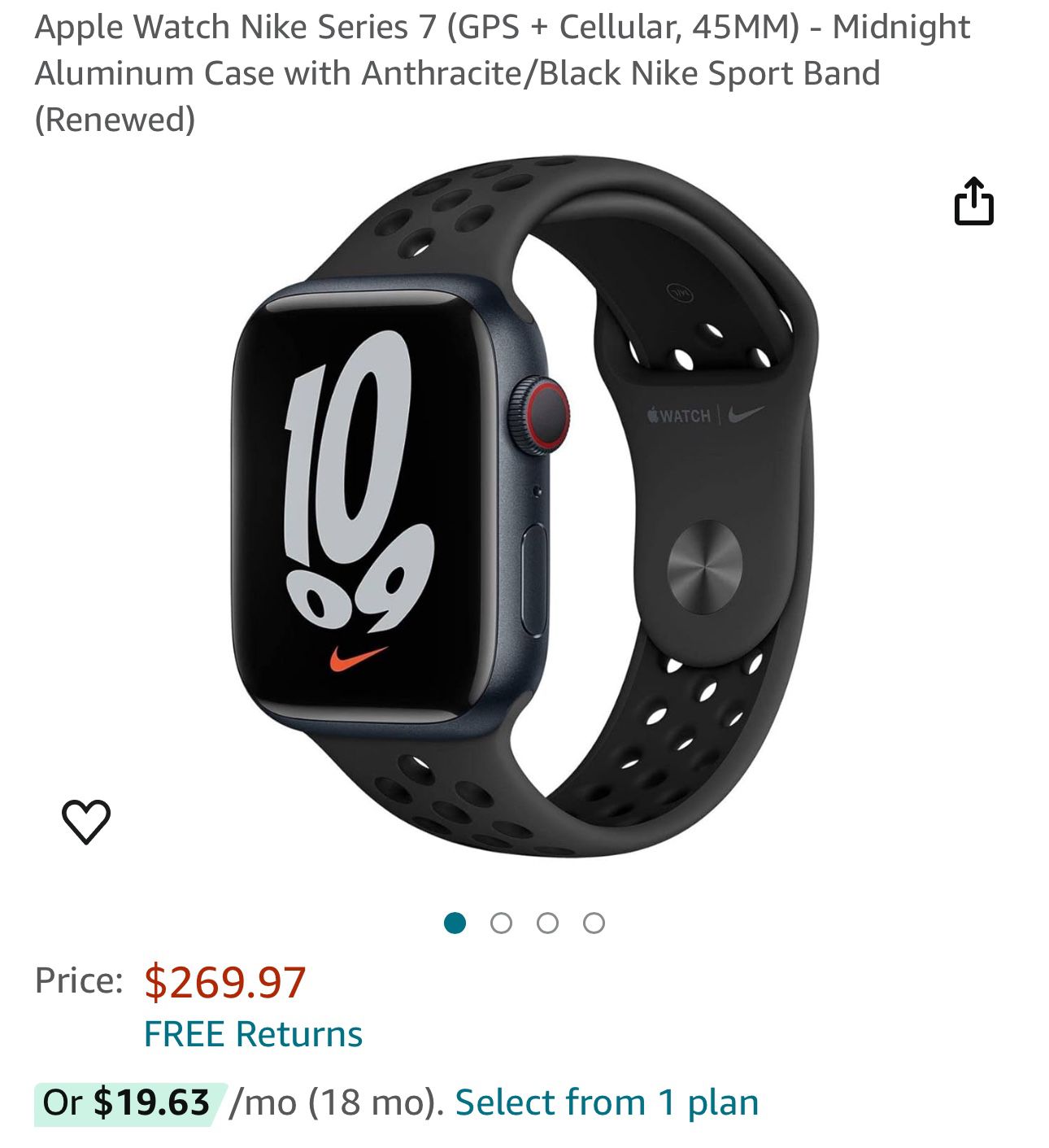 Series 7 Nike Apple Watch GPS +cellular Womens Watch