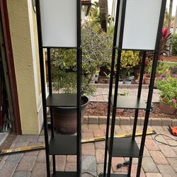 2 Black Floor Lamps 