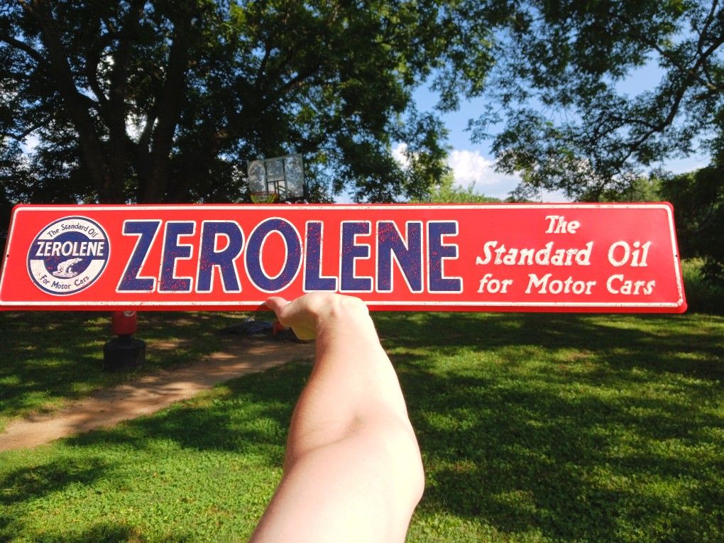 π₯ New Reproduction Zerolene Gasoline Sign - Perfect for Local Collectors! π Limited Stock! π₯