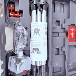 Pittsburgh Rotary Laser Level Kit Used Tripod and Glasses in case