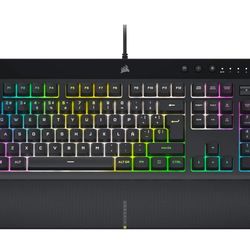 Corsair K55 RGB PRO XT - Dynamic Per-Key RGB Backlighting - Six Macro Keys with Elgato Stream Deck Software Integration - IP42 Dust and Spill-Resistan