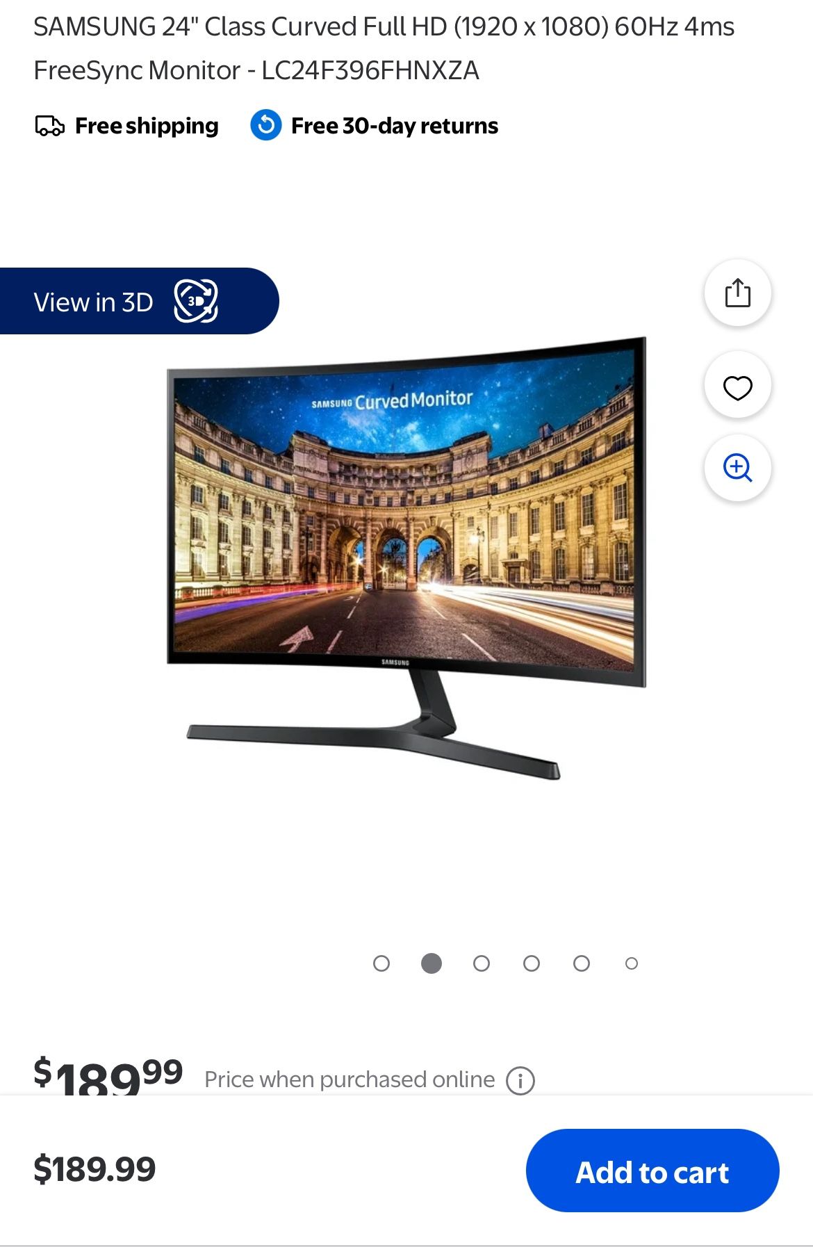 Samsung 24 inch Curved monitor