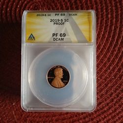 Lincoln Penny Proof  2019-S Graded PR69