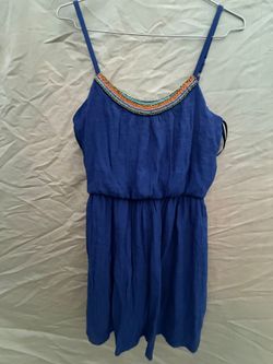 Blue beaded dress