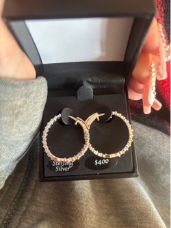 Sterling silver Hoop earrings plus dangling earrings