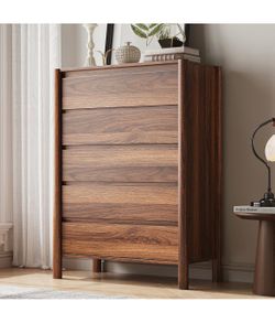 5 Drawer Walnut Dresser