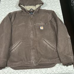 Men’s Carhartt Sherpa Lined Hooded Jacket (M)