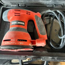 Black+Decker random orbital sander.  