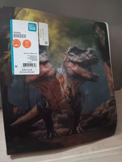 Holographic Dinosaur 1 inch 3 ring Binder