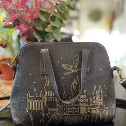 Loungefly Harry Potter Hogwarts Outline Satchel Bag