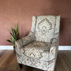 Pattern Upholstered Accent Chair