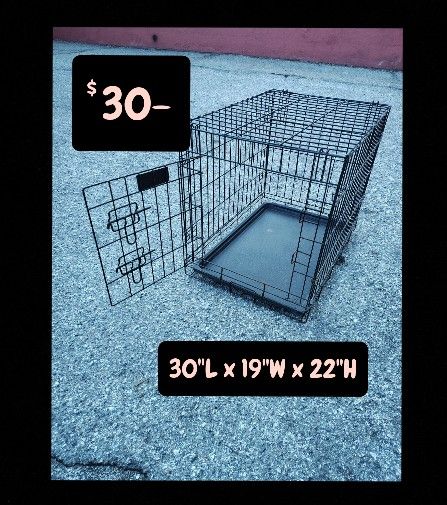 30" Collapsible Dog Pet Crate Carrier Cage