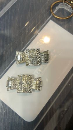 Antique art deco brooches two exactly the same rhinestone