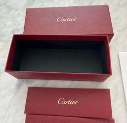 ONLY BOX Cartier Glasses Storage Box Case Holder Red with booklet